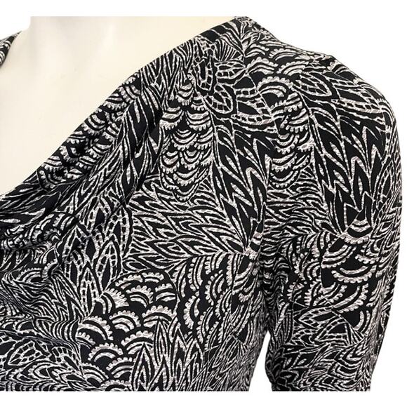 CHICO'S Easywear Wrinkle Resistant 3/4 Sleeve Cowl Neck Blouse SZ S - Picture 3 of 10